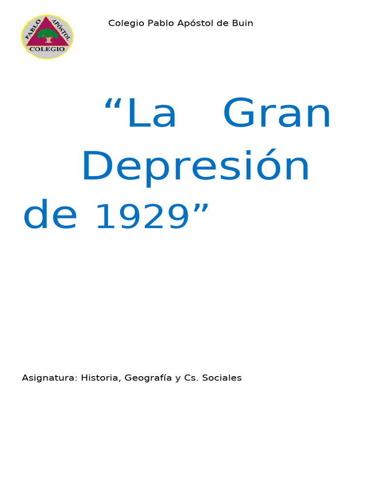 Impacto de la Gran Depresión en Chile | PDF | Gran depresion | Inflación