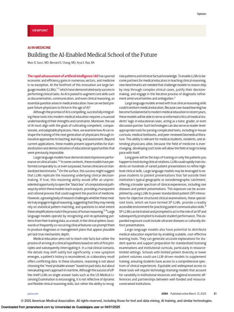 AI-Driven Future of Medical Education | PDF | Artificial Intelligence ...