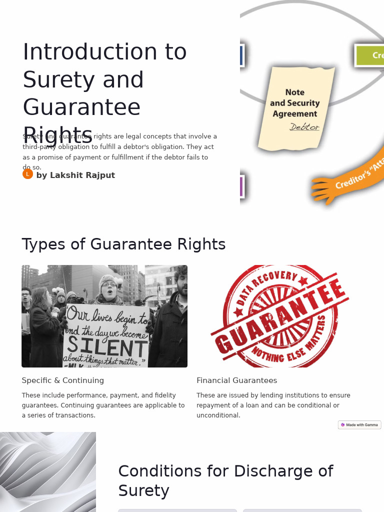 Introduction To Surety and Guarantee Rights | PDF | Guarantee | Surety