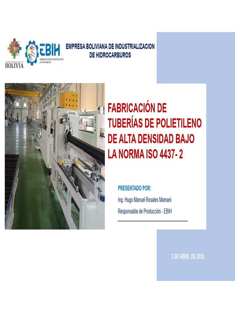 Tuberías de PEAD: Proceso y Normativa ISO | PDF | Extrusión | Tubería ...