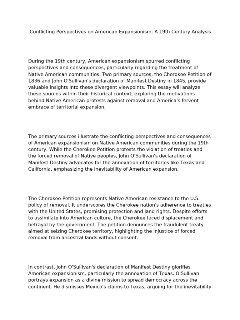 19th Century American Expansionism Analysis | PDF | The United States ...