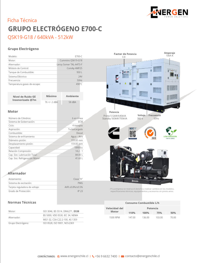 E700-C Generador | PDF | Motores