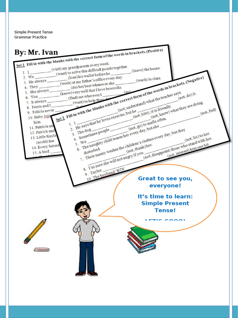Simple Present Tense Practice Worksheet | PDF | Verb | Linguistics
