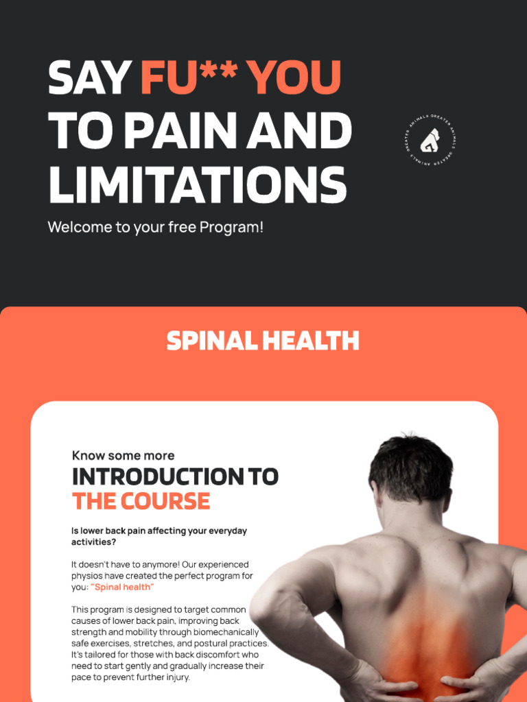 Lower Back Pain Relief Program | PDF | Back Pain | Low Back Pain