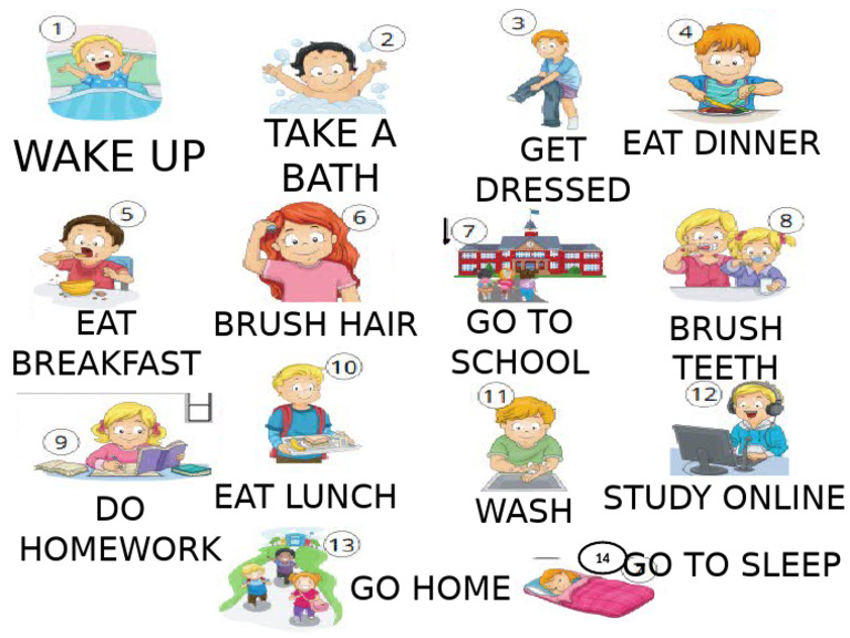 Daily Routine Chart for Kids | PDF