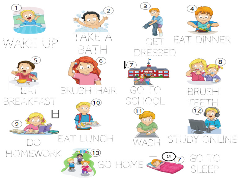 Kids' Daily Routine Chart | PDF