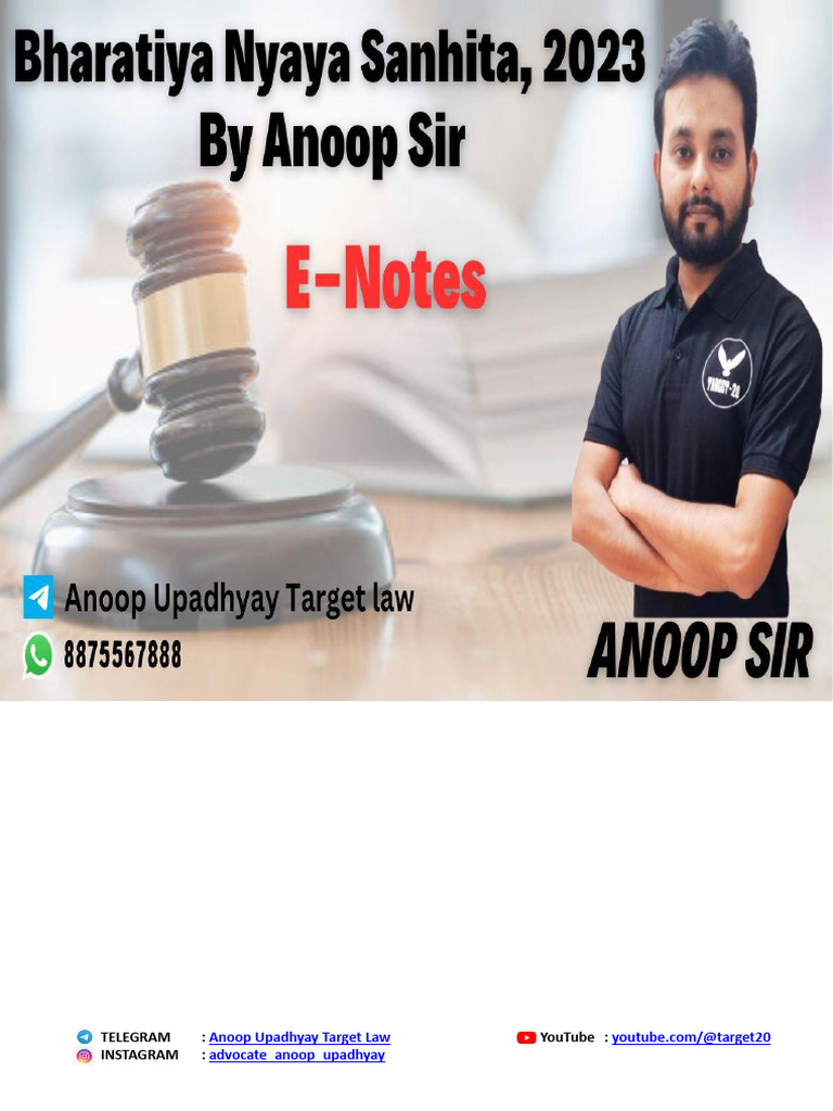 BNS E-Notes by Anoop Sir | PDF