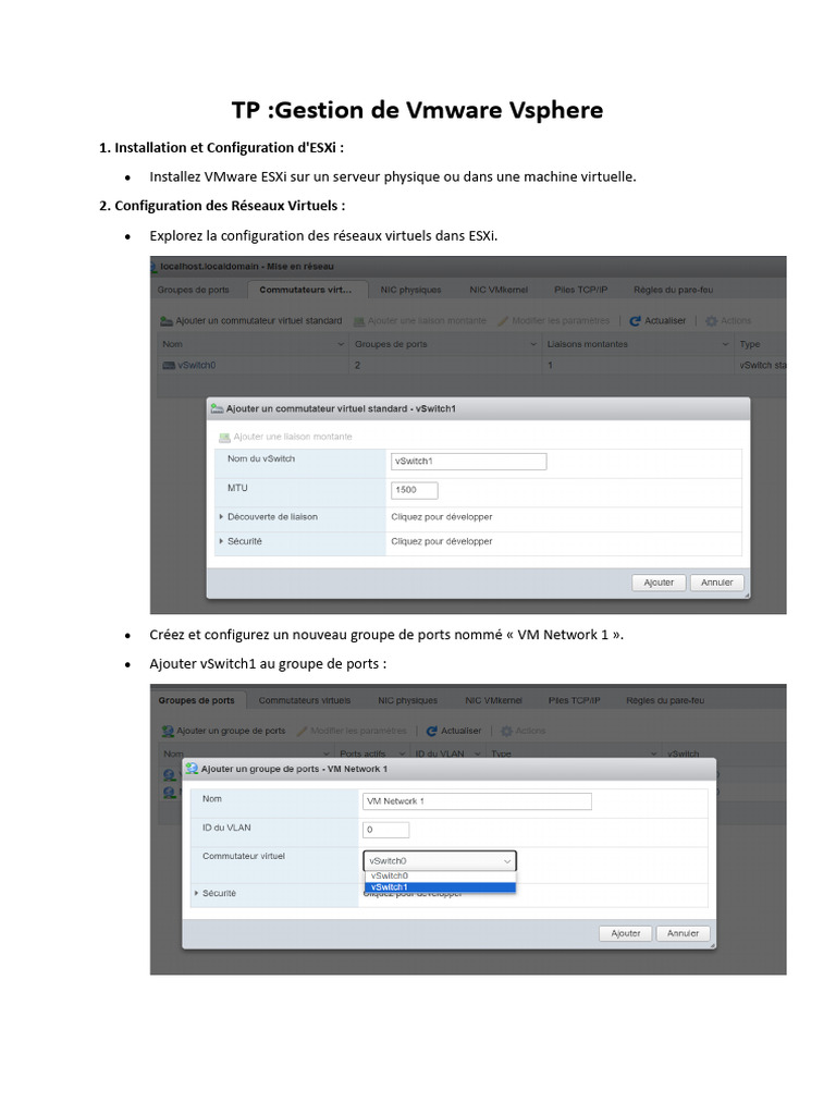 Gestion de VMware ESXi et vSphere | PDF | VMware | Ingénierie informatique