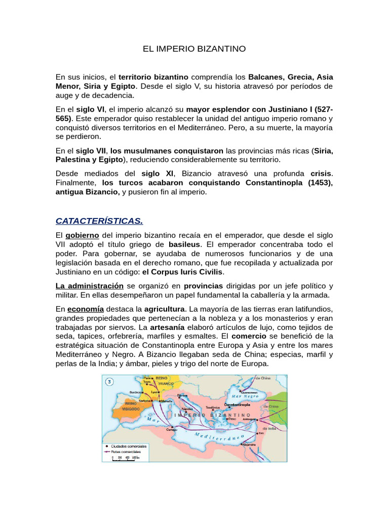 Historia y características del Imperio Bizantino | PDF | imperio ...