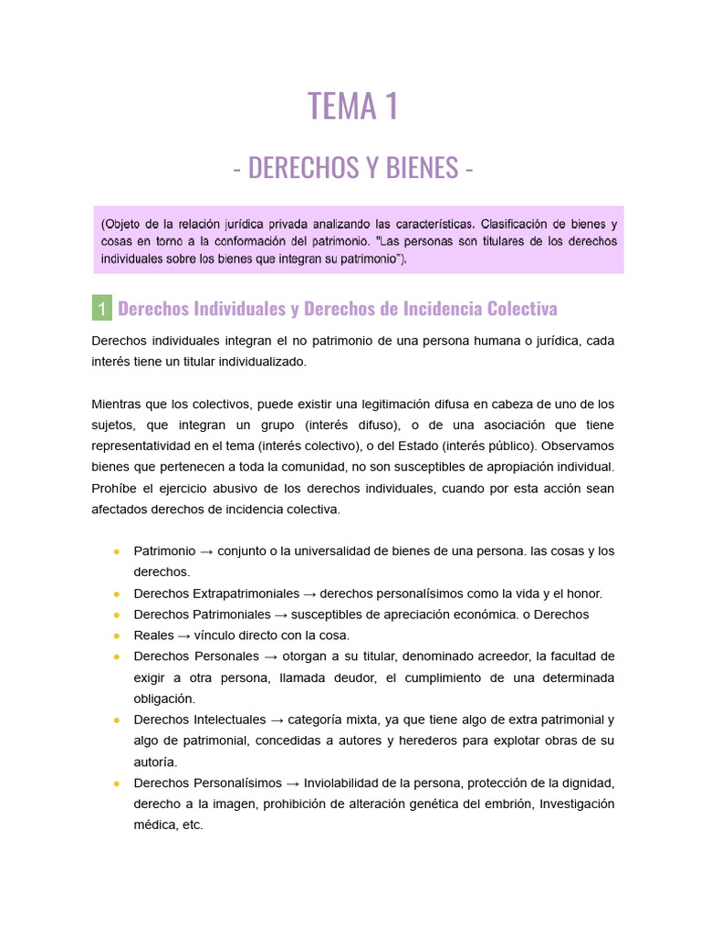 Derechos Individuales y Colectivos | PDF | Derechos | Bienes (Ley)