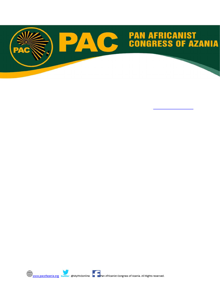 Pac Tsakane Branch Condemning The Unauthorized Disruptions of Schools ...
