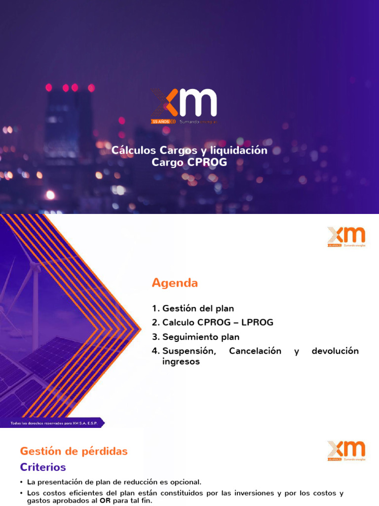 Cálculo y Gestión de Cargos CPROG | PDF | Cantidades fisicas | Energia ...