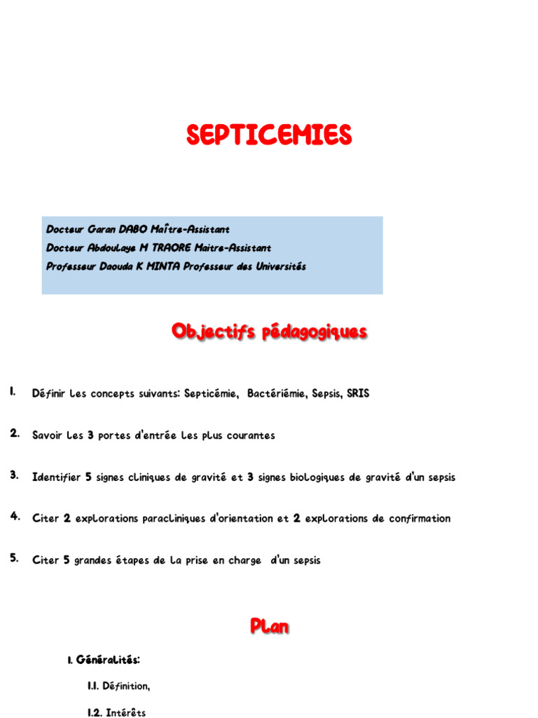 Comprendre la Septicémie et Bactériémie | PDF | État septique | Immunologie