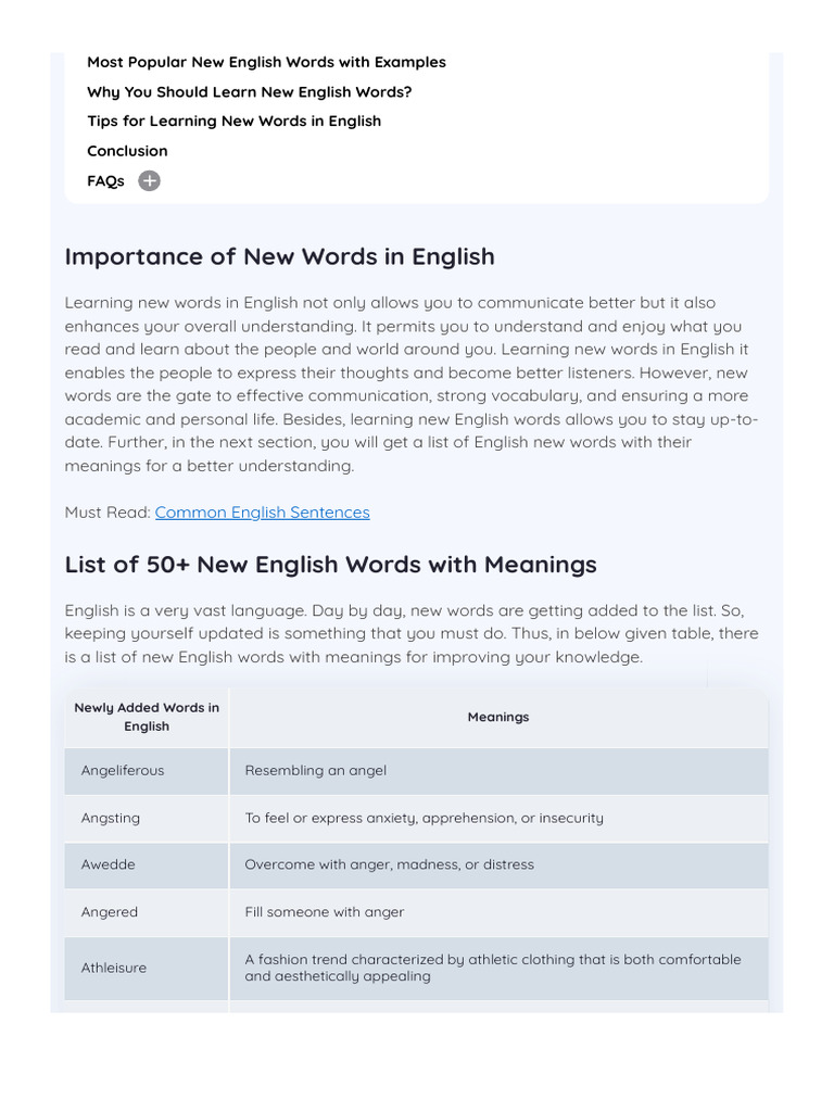 New English Words and Meanings 2025 | PDF | English Language | Motivation