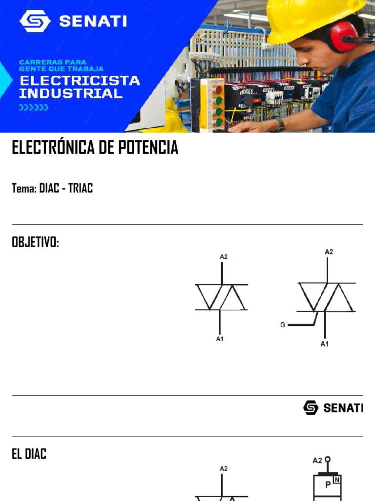 Funcionamiento y Aplicaciones del DIAC | PDF | Corriente eléctrica | Diodo