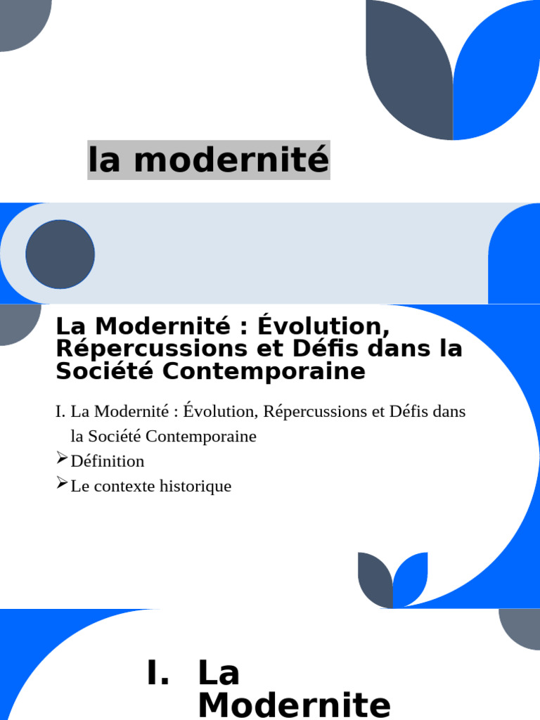 Définition et impacts de la modernité | PDF | Modernité | Révolutions