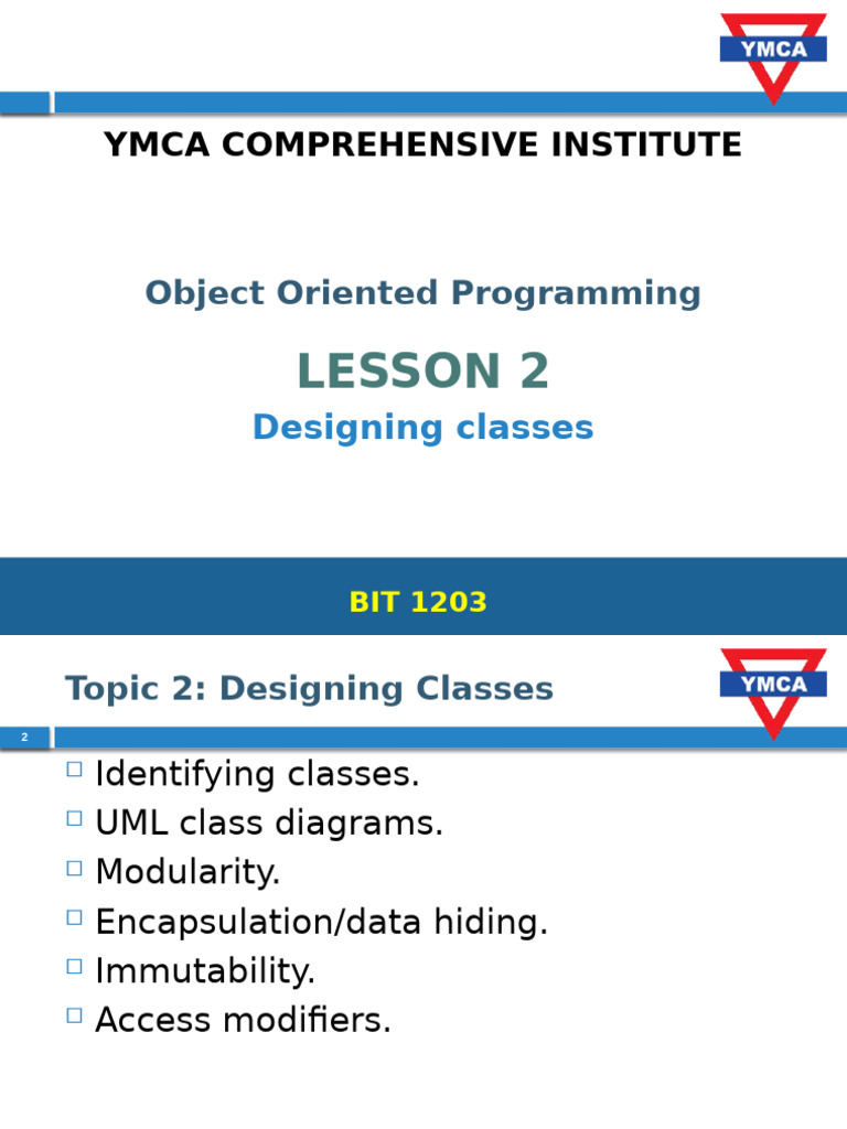 Lecture - 2 Designing Classes | PDF | Class (Computer Programming ...