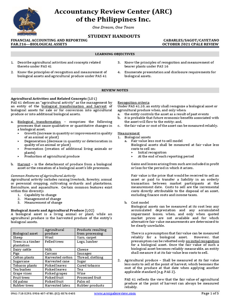 Understanding IPSAS 27 for Biological Assets | PDF | Fair Value ...