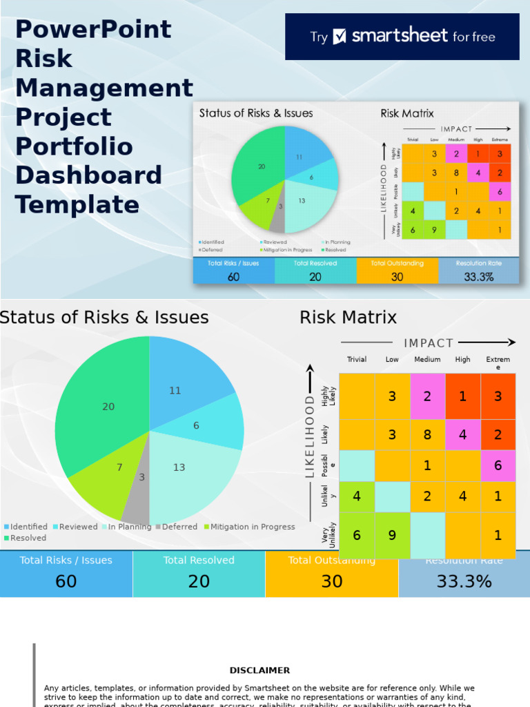 Risk Management Dashboard Template | PDF | Applied Mathematics