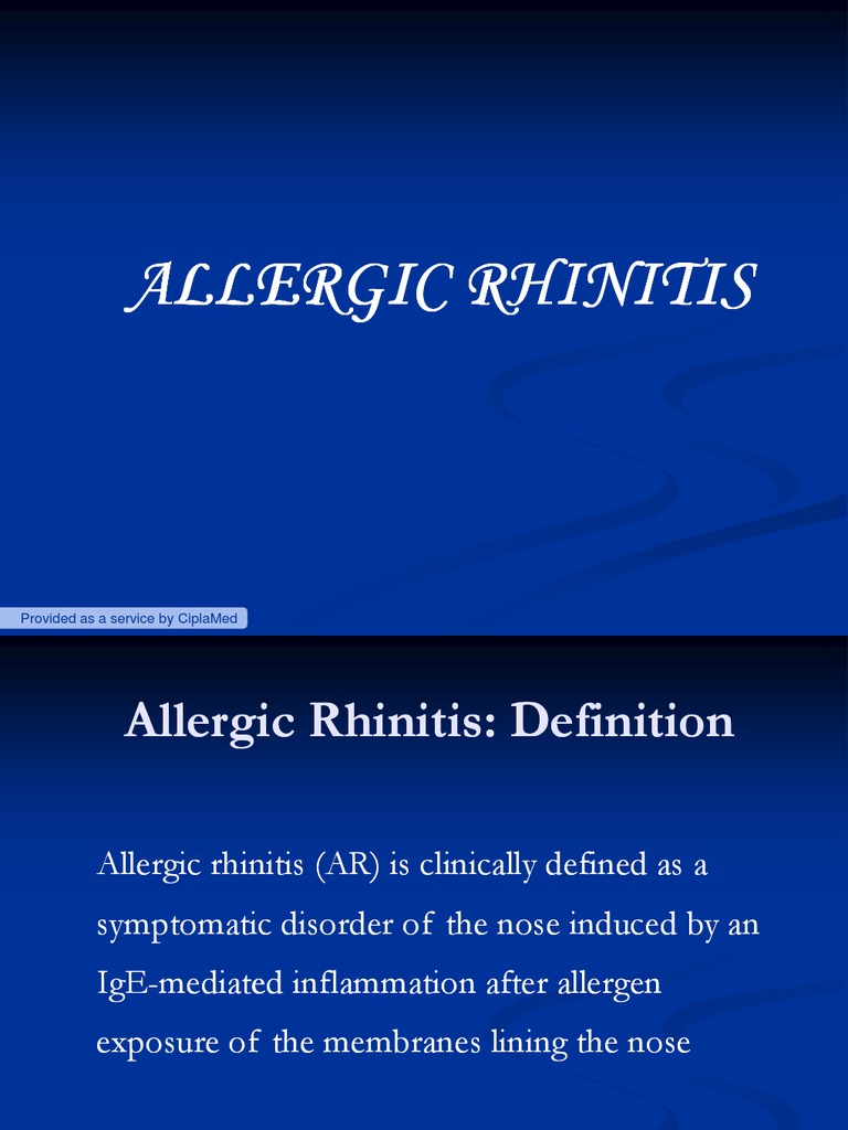 Understanding Allergic Rhinitis Symptoms | PDF | Wellness