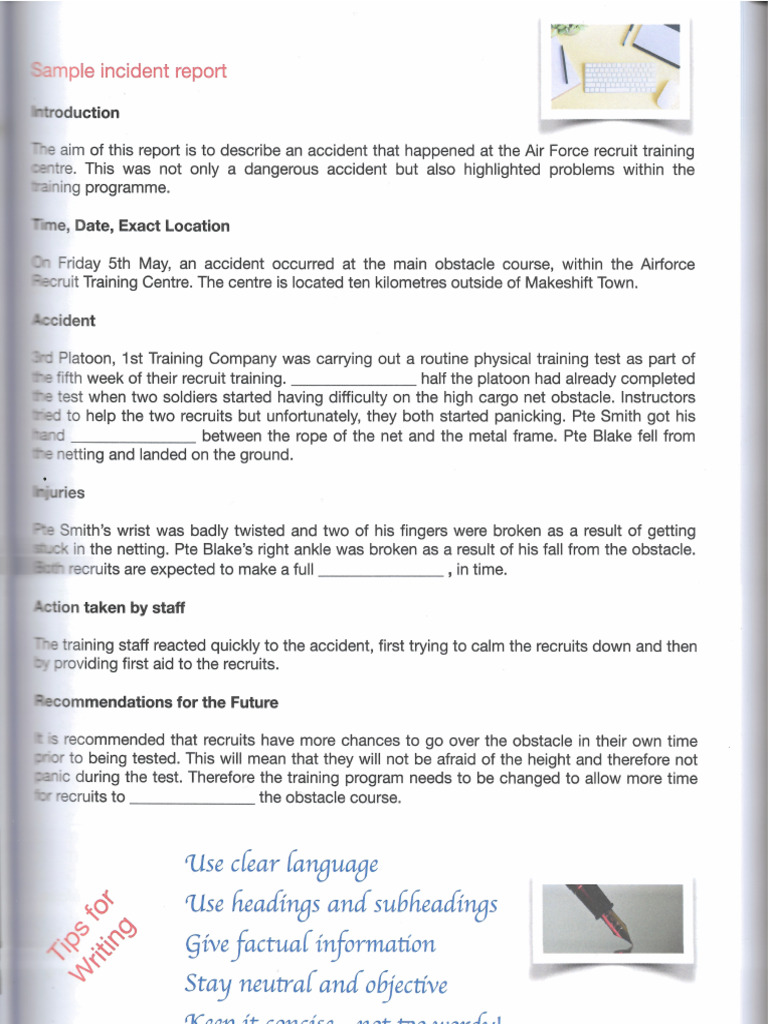 Writing An Incident Report 1 | PDF