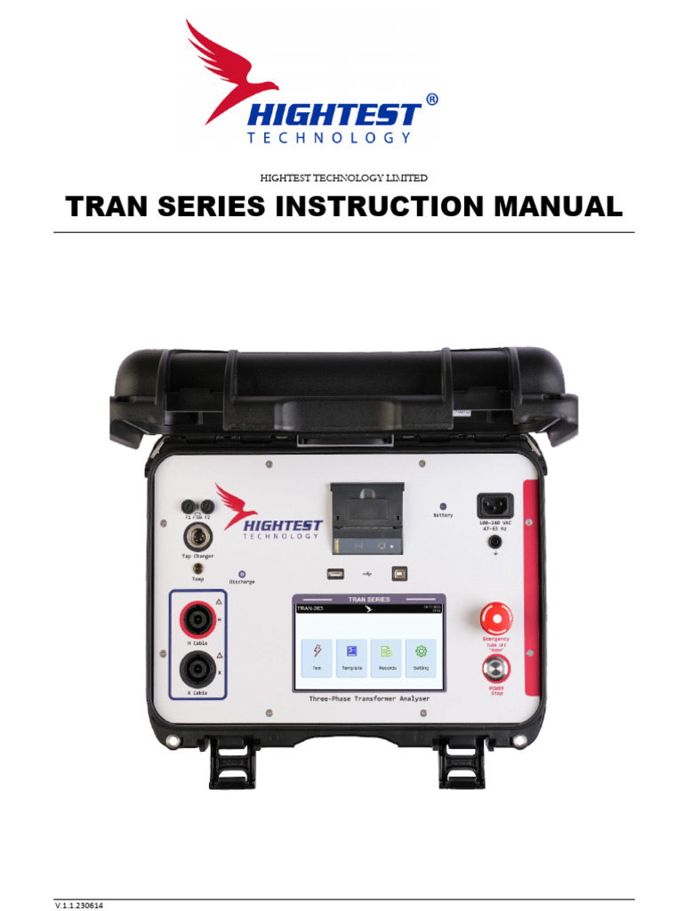 TRAN Manual V.3.1.240122 | PDF | Transformer | Manufactured Goods