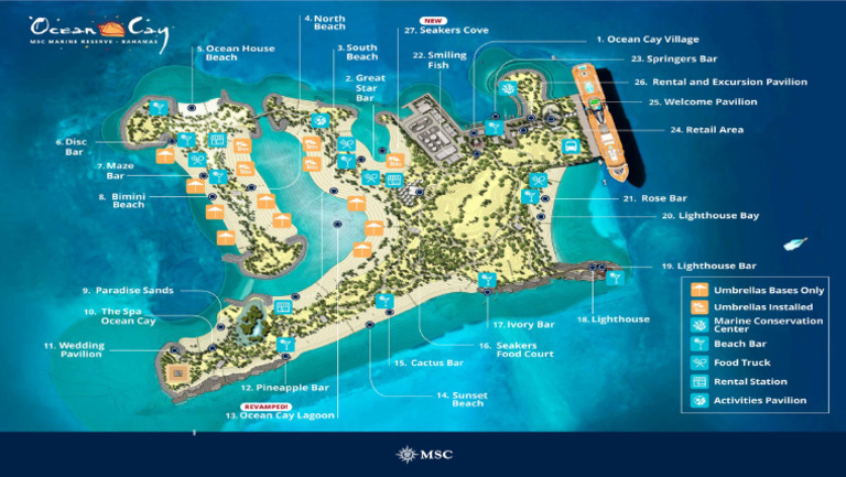 Msc Ocean Cay Map