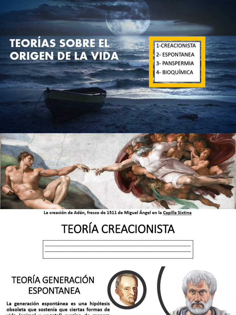 Teorías del Origen de la Vida | PDF | Abiogénesis | Vida