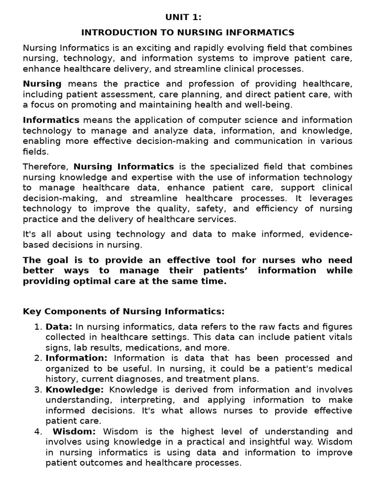 Nursing Informatics in Client Care Management | PDF | World Wide Web ...