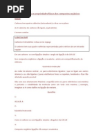 Estrutura e propriedades físicas dos compostos orgânicos