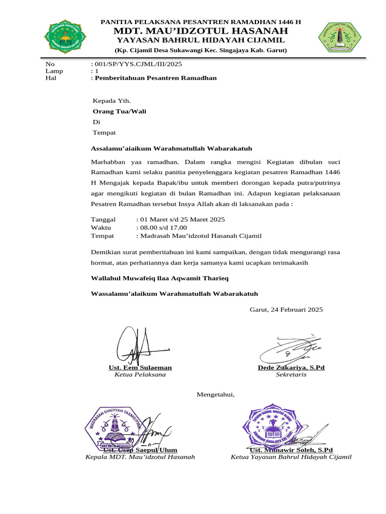 Surat Paskil | PDF