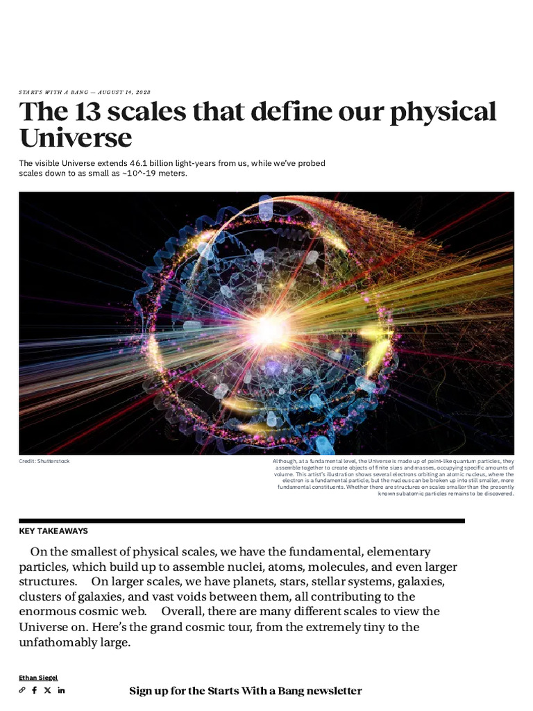 13 Scales Defining Our Universe | PDF | Elementary Particle | Universe