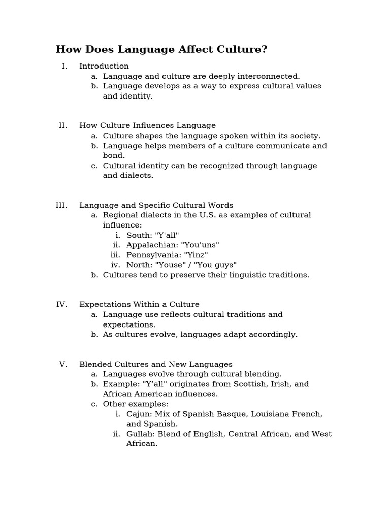 Culture's Impact on Language Development | PDF | Dialect | Communication