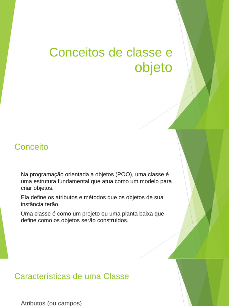 Conceitos de Classe e Objeto em POO | PDF