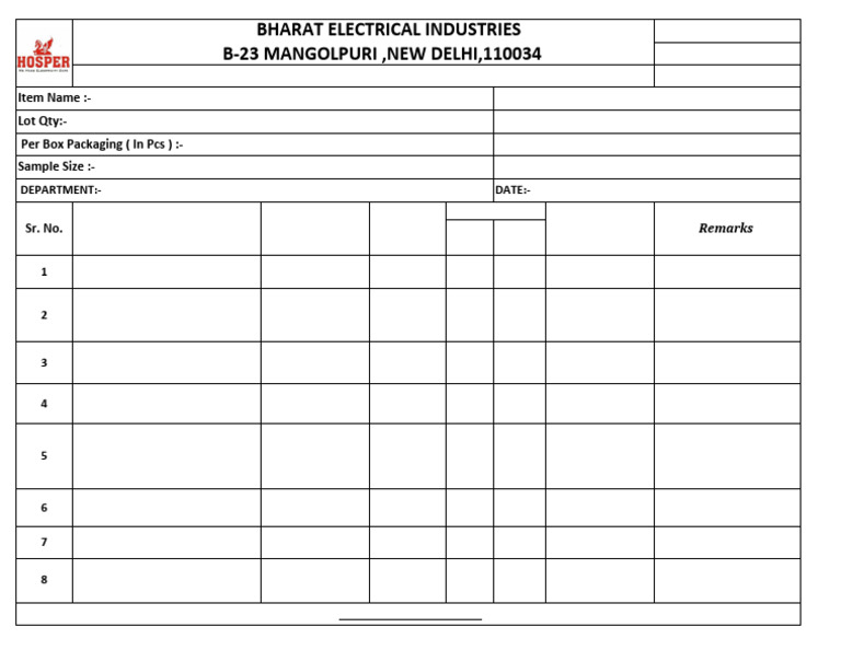 MCB Pre-Dispatch Inspection Report | PDF