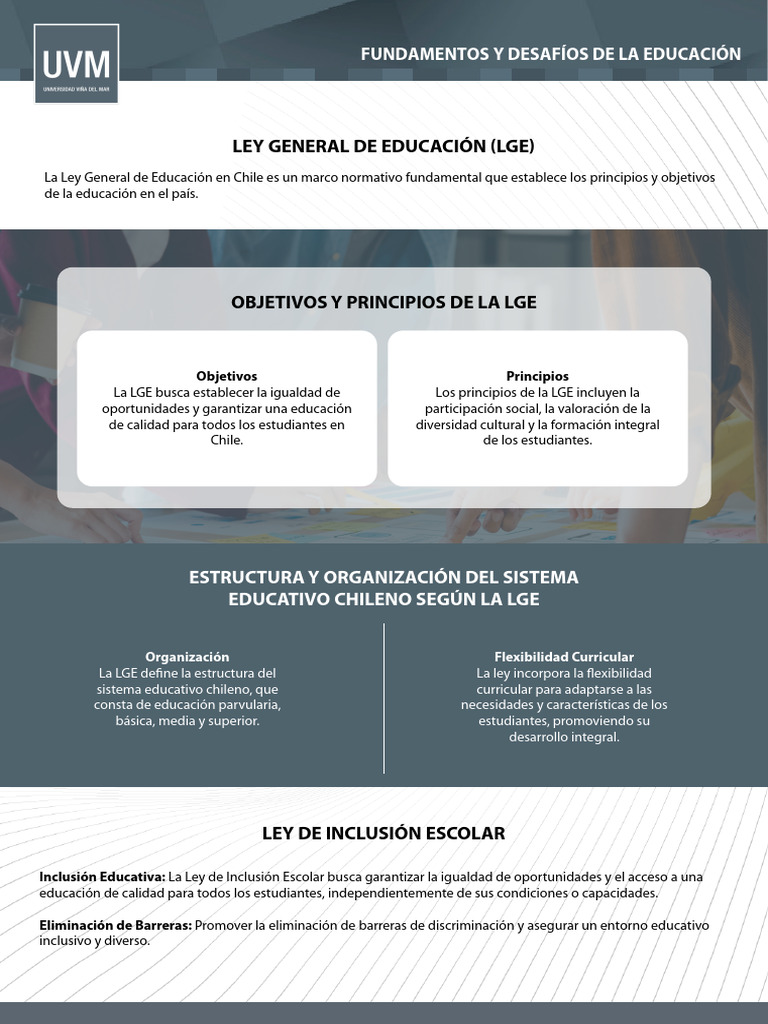 Semana 3 Infografia Ley General de Educacion LGE | PDF | Inclusión ...