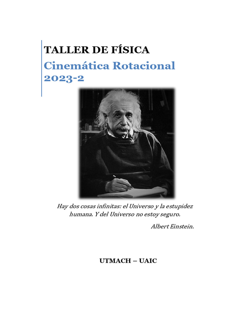 Taller de Física: Cinemática Rotacional | PDF | Cinemática | Aceleración
