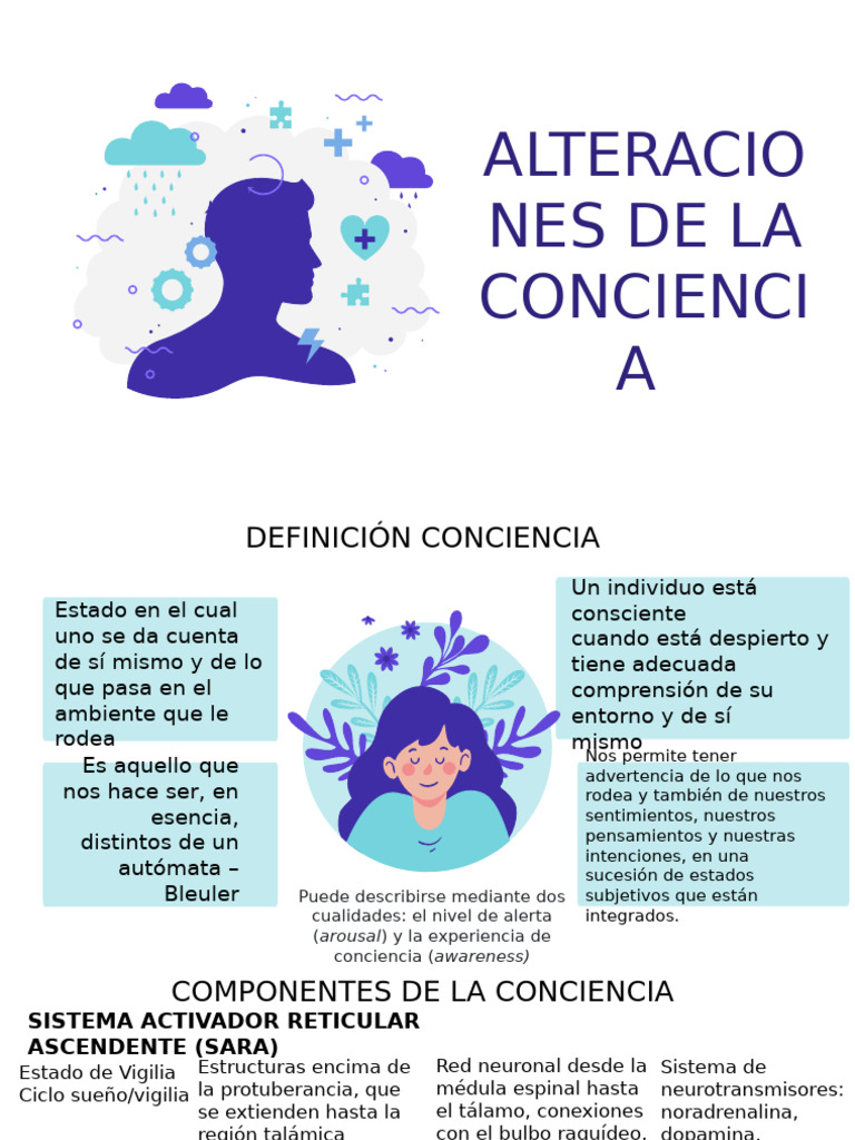 Alteraciones de la Conciencia: Definición y Tipos | PDF | Conciencia | Coma