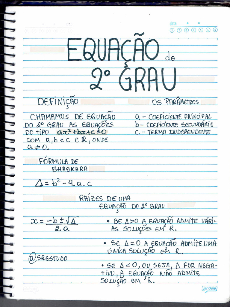 Equação Do 2° Grau | PDF