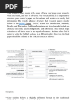 Understanding IMRaD Structure | PDF