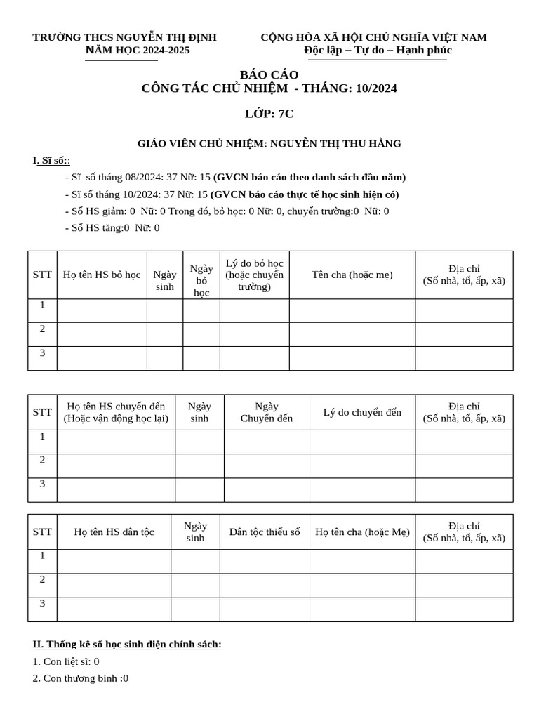 Lop 7c-Bccn-Thang10-2024 | PDF