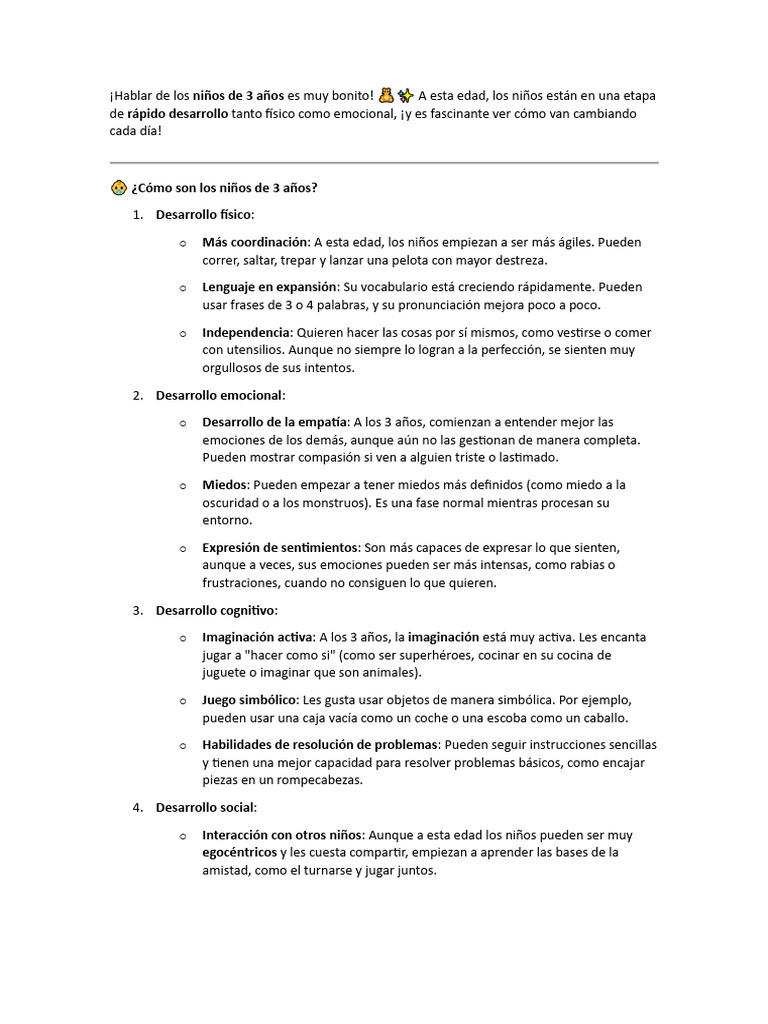 Niños 3 | PDF | Las emociones | Educación de la primera infancia