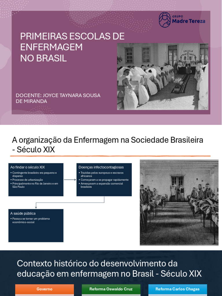 Primeira Escola de Enfermagem no Brasil | PDF | Brasil | Enfermagem