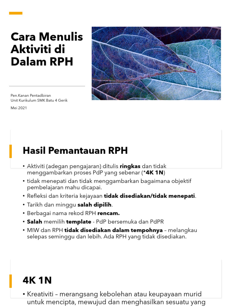 Panduan Penulisan Aktiviti RPH | PDF
