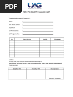 Form Peminjaman Barang Resmi | PDF