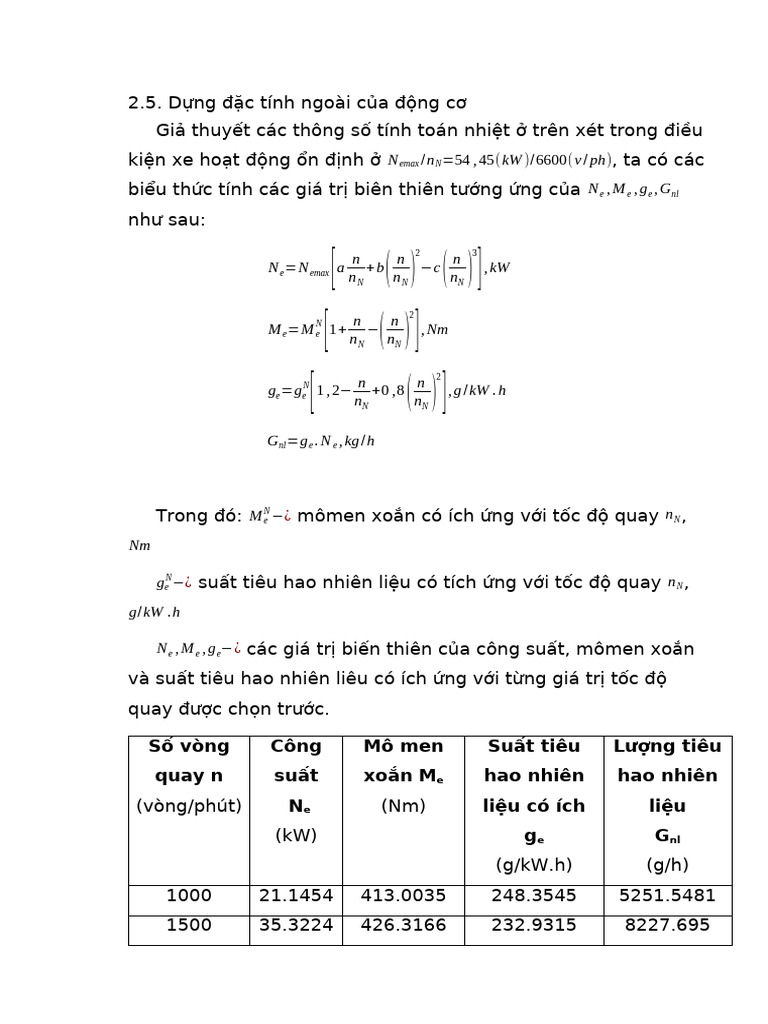 2.5 Tính Toán Đặc Tính Ngoài | PDF
