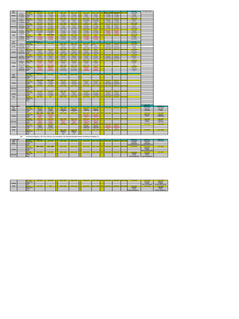 Operations Management Class Timetable | PDF