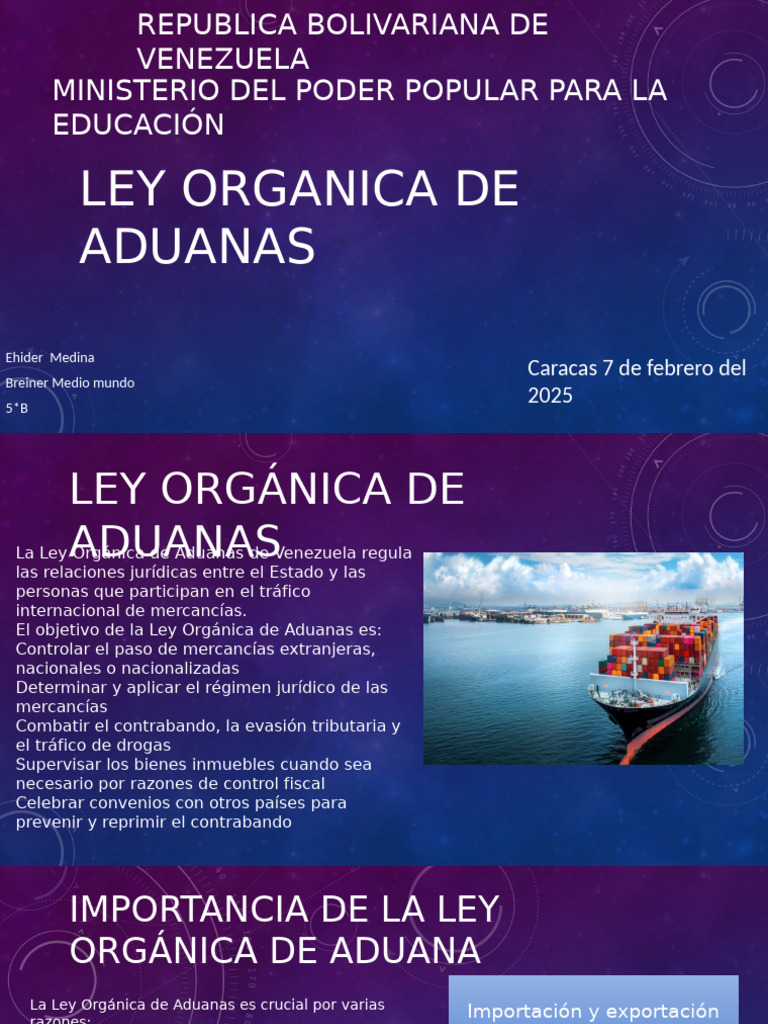 Ley Orgánica de Aduanas en Venezuela | PDF | aduana | Arancel