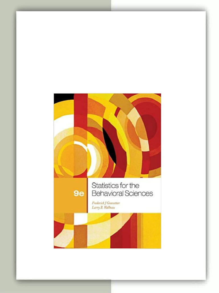 Test Bank For Statistics For The Behavioral Sciences 9th Edition ...
