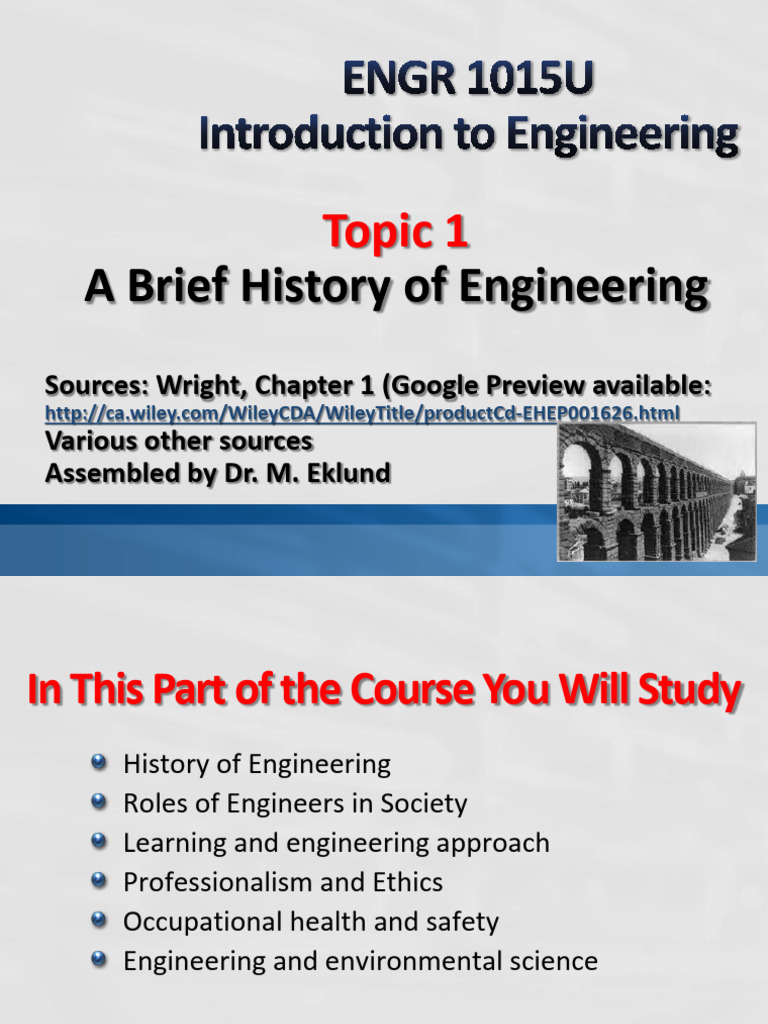 Lecture02 History of Engineering Rev | PDF | Egyptian Pyramids